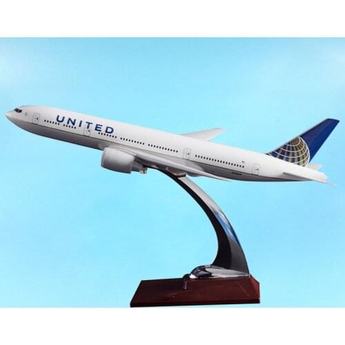 Big United Airlines Airway Resin 1:200 Scale Boeing 777-300 Aircraft Airbus Aviation Model Adult Toys Collection Gift souvenir