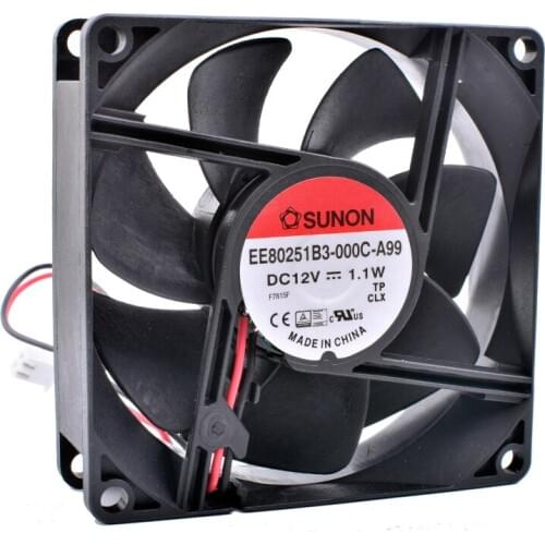 COOLING REVOLUTION EE80251B3-000C-A99 8cm 8025 12V 1.1W Double ball bearing mute air volume computer power cooling fan