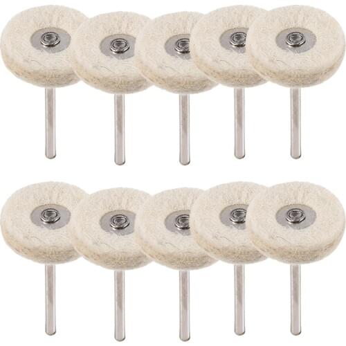 GTBL 10 Pieces 25Mm Felt Installation Polishing Pad Jewelry Polishing Polishing Polishing Pad Set T-Shaped Rotary Drill Grinder