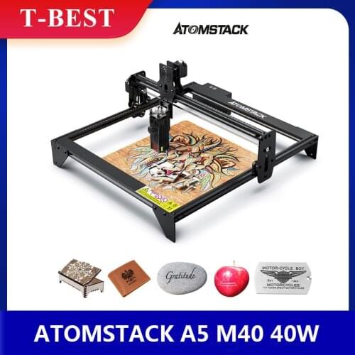 ATOMSTACK A5 M40 40W CNC Laser Engraver DIY Laser Engraving Cuting Machine 410*400mm Upgraded Fixed-focus Laser Eye Protection