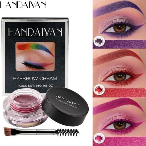 Makeup Eyebrow Enhancer Cream Cake Eyes Make up Eye Brow Tint Kit with Brows Brush maquiagem Long-lasting Eyebrow Powder Pigment