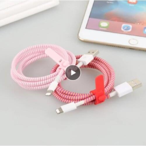 Earphone Line Cable Winder Protector Case Cord Protective Wrap Plastic Cable Winder For IPhone Cell Phone 140 Cm Accessories