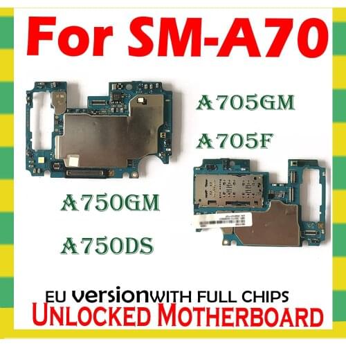 Original Motherboard For Samsung Galaxy A70 Mainboard A705FN A705F A705GN A750GN A750DS unlocked full Chips Logic Board unlock