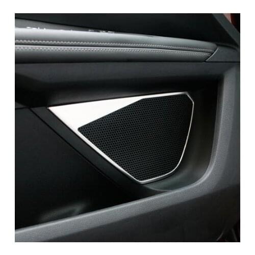 Fit For 2017 Peugeot 3008 GT Accessories Stainless Steel Car Door Speaker Decorative Ring Cover Car Styling Interior Chrome