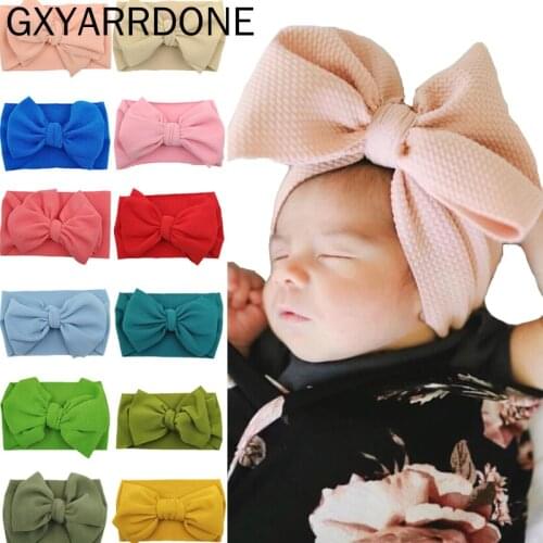 2020 Baby Headband Turban Knotted Baby Hair Accessories Hair Band Newborn Children Baby Bowknot Headwear Dropshipping