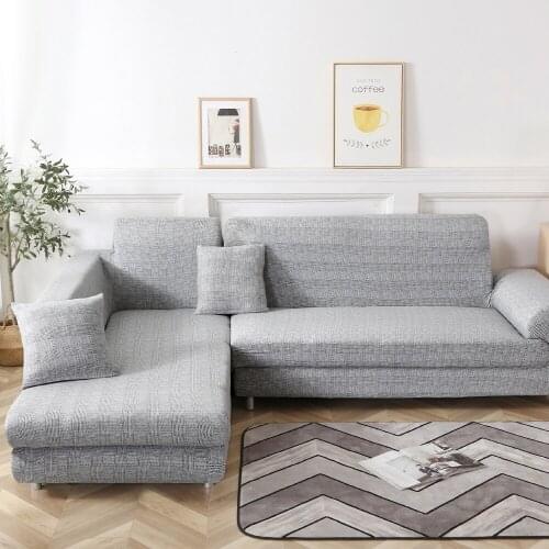 Stretch Slipcovers Sectional Elastic Stretch Sofa Cover for Living Room Couch Cover L shape Armchair Cover Single/Two/Three seat
