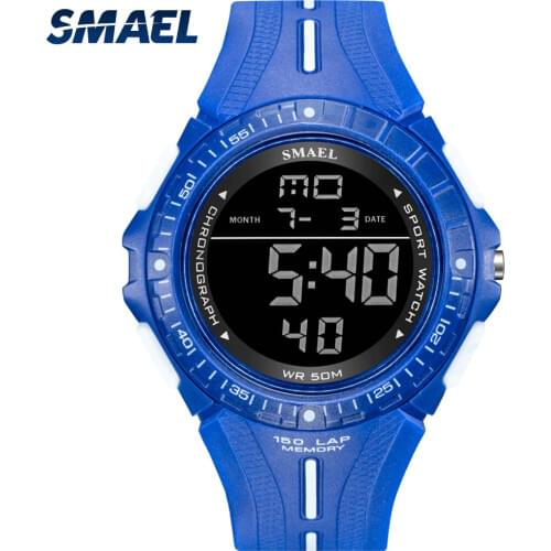 SMAEL Brand Men Digital Watches Fashion Water Resistant Chronograph Man Wrist Watches 2021 Modern Electronic Alarm Clock 1315