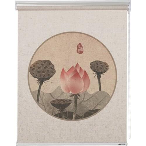 ALDOMO printed roller window blinds linen personalized custom roller blinds daylight curtains