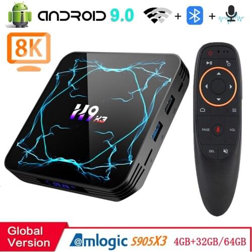 Android 9.0 TV BOX Amlogic S905X3 8K H.265 Media Player 3D Video 2.4G&5.8G wifi 4GB RAM 32GB 64GB Set Top Box