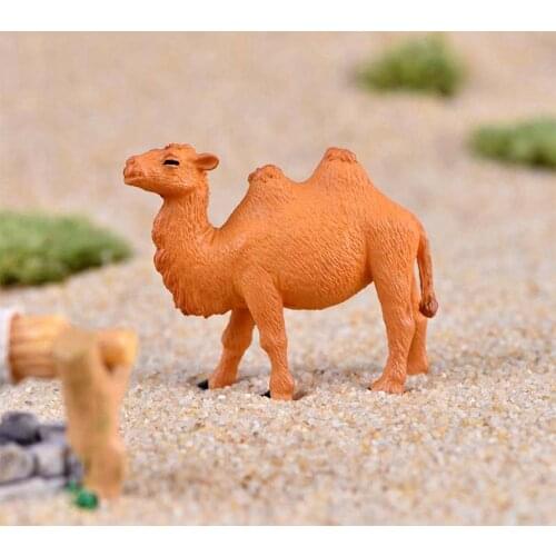 Home Decoration Desert Camel Ornament Model Figurine Decor Miniature Craft Garden Fairy Decoration DIY Accessories 2PCS