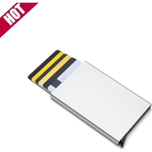 Men And Women Smart Wallet Aluminum Alloy Credit Card Holder RFID Business Casual Anti-theft Card Holder Mini Purse For Women