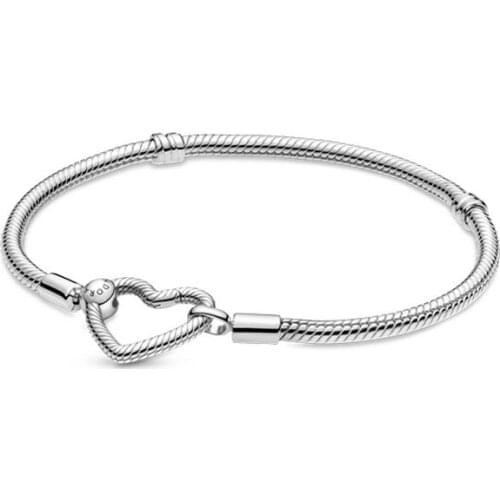 2021 100% 925 Sterling Silver Jewelry Love Bracelet Original Pandora Designer Beaded Beaded DIY Gift Bracelet for Ladies