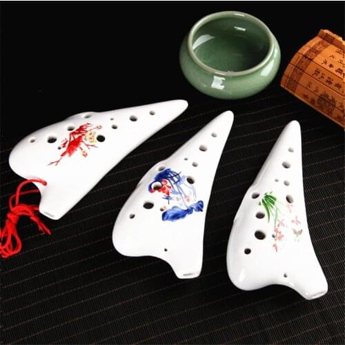 12 Hole edge-on Ocarina Alto C Flute Ocarina Verticle Type Handmade Ocarina of Time 12 Hole Ocarina Zelda Folk Music Instrument