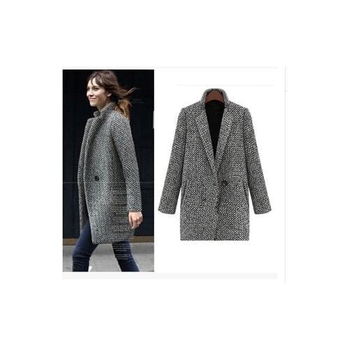 2020 New Women Lapel Trench Long Sleeves Pocket Solid Color Leisure Time Street Fashion Trend Versatile Keep Warm Comfortable