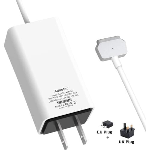 45W Mini Charger Adapter For Macbook Air 11 A1466 For Mac Air A1435 A1436 A1465 For Magsafe 2 Power Adapter, Magnetic45W 2T
