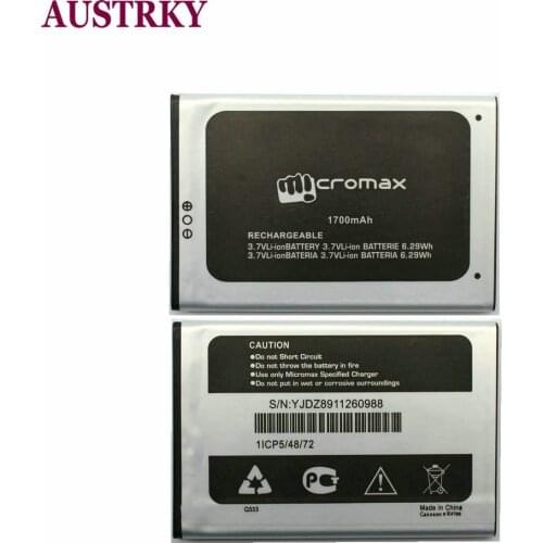 New Battery for Micromax Q333 Phone 1700mAh Baterij Batterie Batteries + Tracking Code