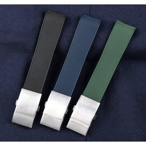 Watch Bracelet For Longines CONQUEST HYDROCONQUEST Metal Deployant Clasp Strap Watch Accessorie Rubber Silicone Watch Band Chain