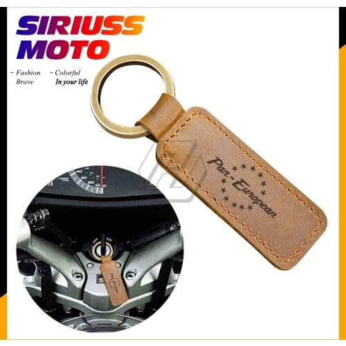 Motorcycle Cowhide Keychain Key Ring Case for Honda ST1100 ST1300 Pan European Keyring
