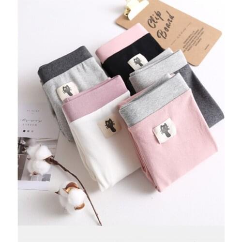 Kids Girl Pants Spring Autumn Cat Cartoon LongTrousers Child Sport Leggings For 2-10Y Children Clothing