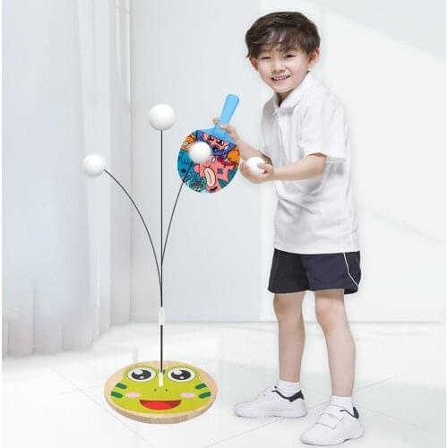 Kids Adjustable Rod Ping Pong Table Tennis Trainer Machine Indoor Sport Game Toy Parent-Child Interactive Game