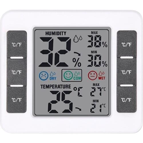 LCD Electronic Digital Wall Temperature Thermometer Hygrometer Humidity Meter Monitor Home Greenhouse Weather Station