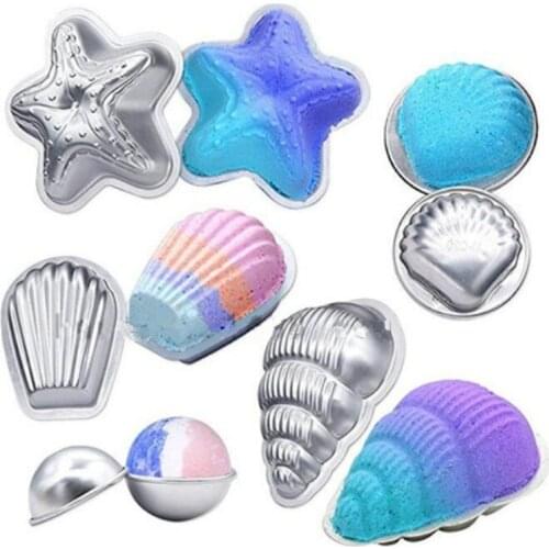 1 Pair Bath Bomb Molds Aluminium Alloy Salt Ball Mould For Soap Homemade DIY Bathing Chocolate Cake Pudding Making Tools