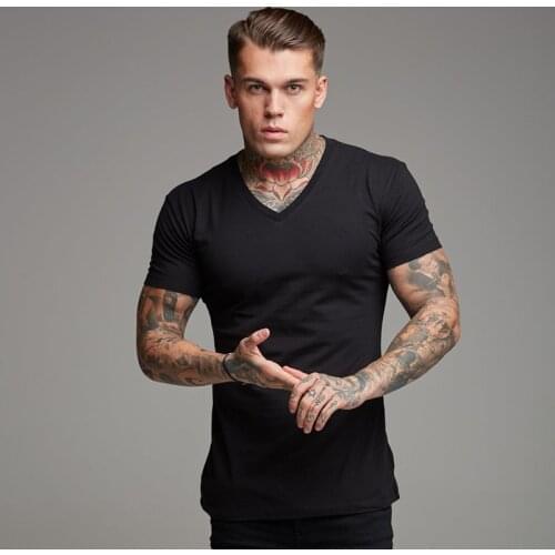 MRMT 2021 Brand Summer New Mens T Shirt Fashion V-neck T-shirt for Male Leisure Cotton Self-cultivation Tops T-shirt
