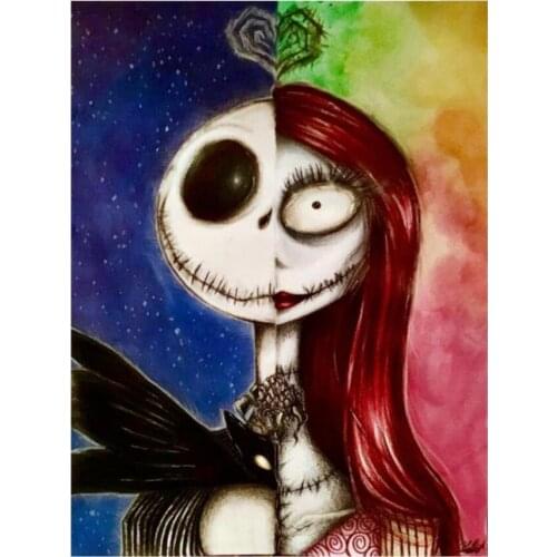 Sugar Skull Diamond Embroidery Painting Full Mosaic Rhinestones Stickers Wall Decor Puzzle Picture Toy Diamond Dotz Large Size