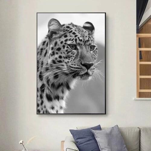 African Animal Leopard Canvas Painting Cuadros Posters Print Wall Art for Living Room Home Decor (No Frame)
