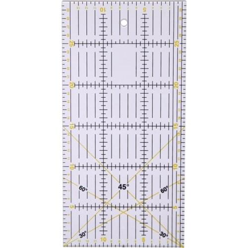 DIY Transparent Quilting Sewing Patchwork Foot Aligned Ruler Grid Cutting Tailor Craft Scale Rule Craft Sewing Tools 30*15CM