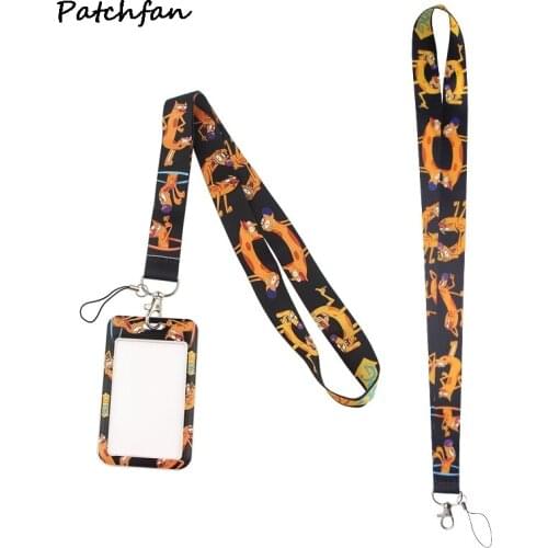 AD778 Patchfan Cartoon Animal Lanyard for Key Phones USB Flash Drives Key Keychains ID Name Badge Holders Webbing For Lovers