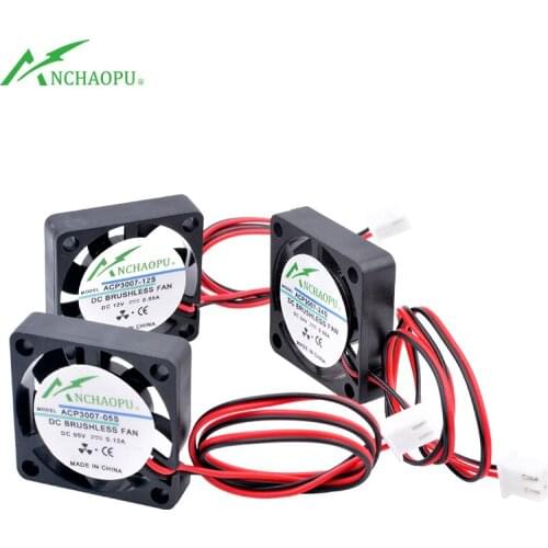 ACP3007 3cm 30mm fan 30x30x7mm DC5V 12V 24V 2pin miniature ultra-thin cooling fan for 3D printer router