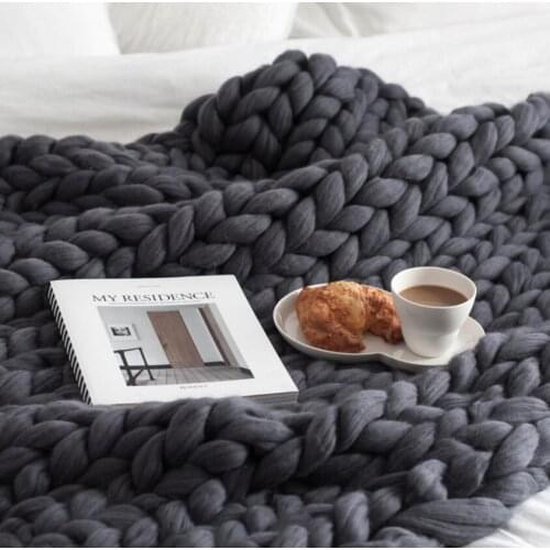 Fashion Knitted Throw Blanket Sofa Car Leisure Blanket Adults Woman Home Decoration Warm Thick Bedding Soft Throw Blankets