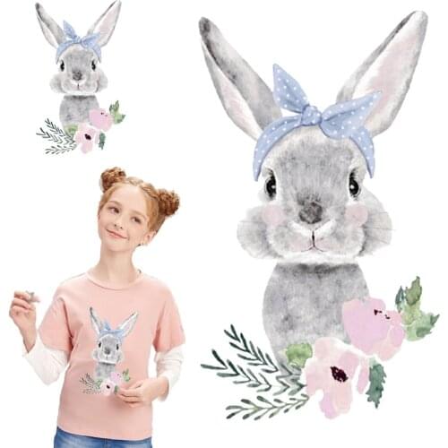 Cartoon Iron on transfers for Clothing cute patches Stickers on Clothing Washable heat Vinyl Transfer T Shirt Applique stripes