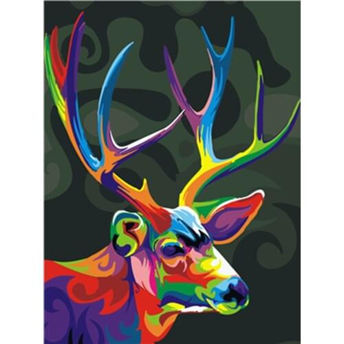 Magic deer Abstract Paints By Numbers Animals 50x40cm Pictures Oil Painting By Numbers Set Gift Coloring By Numbers Canvas Wall