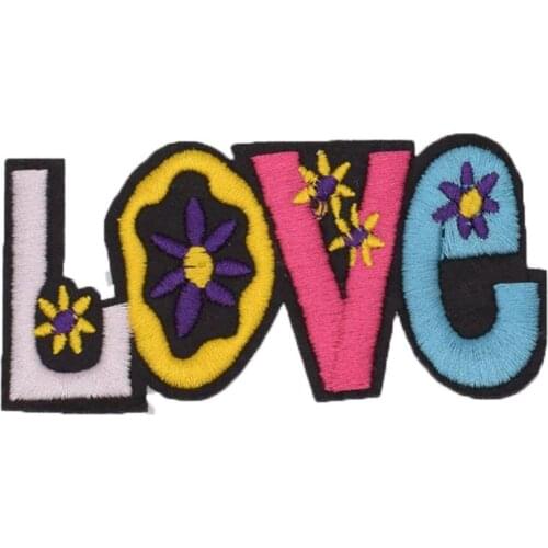 2018 New Fashion Promotion Handmade Stickers Love Peace Sign Hippie Boho Retro Flower Power Summer Of Applique Iron-on Patch