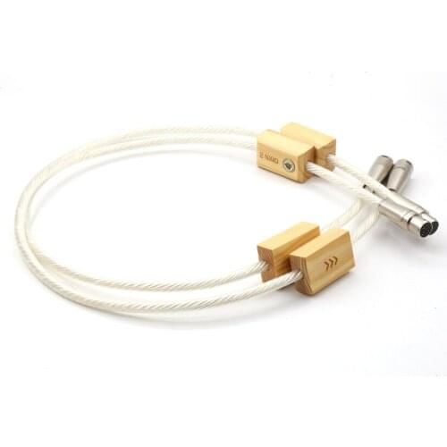 Pair YTER silver cable interconnects XLR balance cable for amplifier CD player