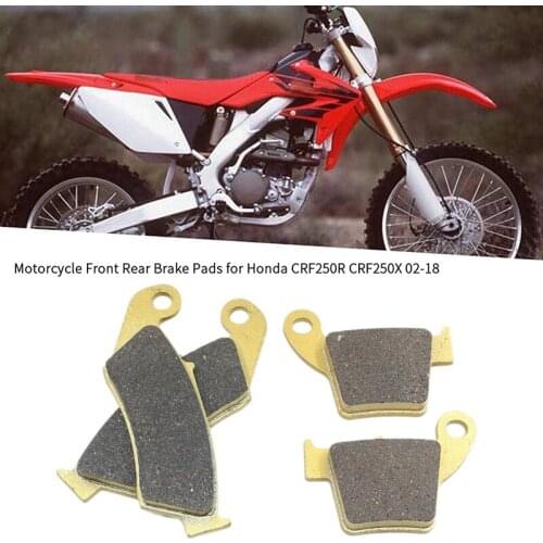 Motorcycle Front and Rear Brake Pads Disc Brake Pads for Honda CRF250R 2004-2018 CRF250X 2004-2017 CRF450R 2002-2018