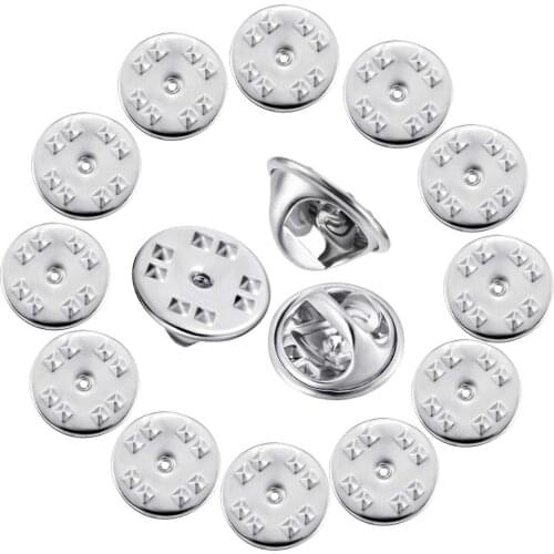 Folsom 50PCS/100pcs Metal Locking Pin Backs Butterfly Clutch Pin Keepers Locking Clasp, Badge Insignia Pin Backs Replacement