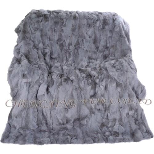 CX-D-37 Hand Patchwork Colorful Winter Warm Tappeto Genuine Rabbit Fur Carpet For Sale Throw blankets for beds