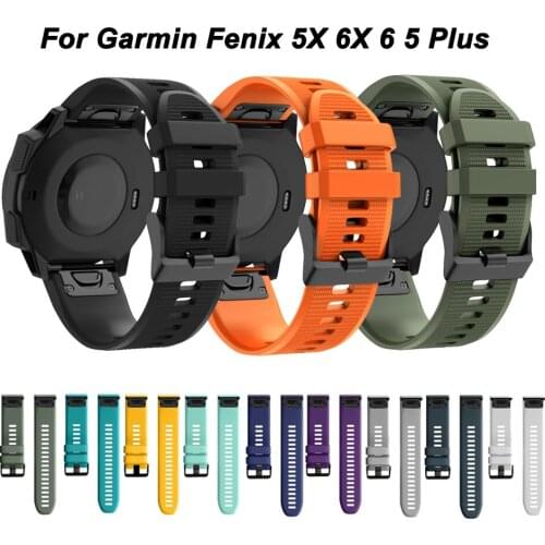 22 26mm Smart Watch Band Sport Silicone Quick Release Replacement Strap for Garmin Fenix 6 6S 6X Pro 5 5X 5S 3 HR 945 Wristband