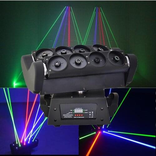 RGB Full Color Spider Laser Light DMX512 Beam Light Moving Head Stage Lights Dj Disco Nightclub Party Lighting Equipments