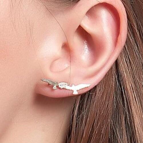 Peace Dove Earrings Creative Animal Bird Stud Earrings For Women Earing Jewelry Gold Silver Color Earring Creative Earings Gift