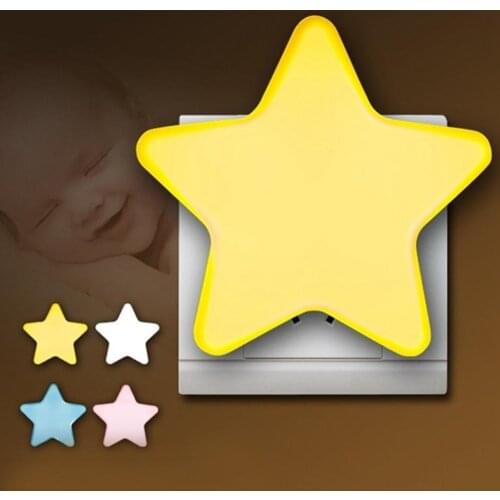 Sensor Control Mini Star Moon LED Night Light for Dark Night Children Bedroom Bedside Lamp EU/US Plug Baby Sleeping