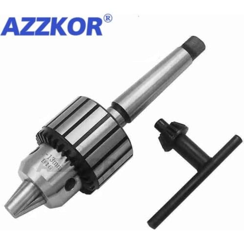 Lathe Drill Chuck 1.0-16mm Mount Taper with MT4-B18(1-16) Connector Rod Motor Shaft Key Wrench Power Tool Machine Tools