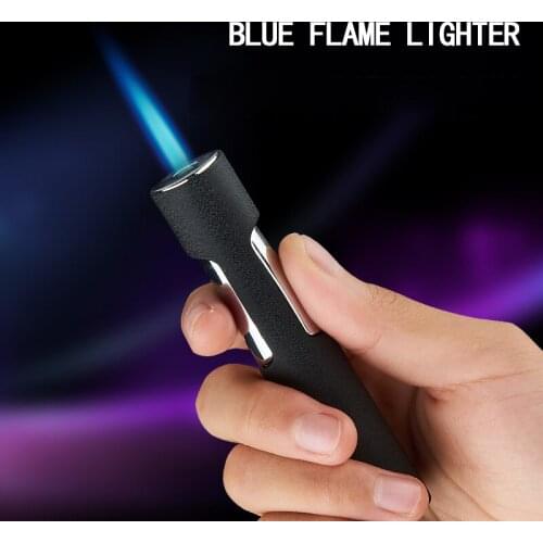Windproof blue flame press the ignition switch cycle inflation adjustable flame lighters
