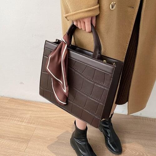 High-quality Large-capacity Stone Pattern Tote Bag 2021 Autumn and Winter New Fashion Womens Designer Messenger Handbag Purses