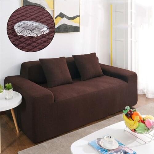 1/2/3/4 Seat Solid Waterproof Non-slip All-inclusive Sofa Cover Kid Mat Pet Protector Armchair Furniture Removable Dog Washable