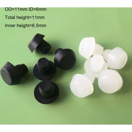 20Pcs Black/White Plastic Nails Round Caps Hole Plug Protection Gasket Dust Seal End Cover Caps For Chairs Furniture