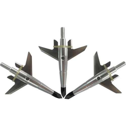 3Pcs Silver Swhacker Broadheads 2 Blade 100Grain Arrowhead Target Hunting